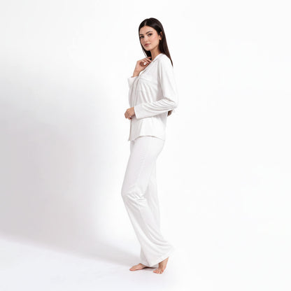 Pyjama femme blanc doux – Confort seconde peau | StayCosy