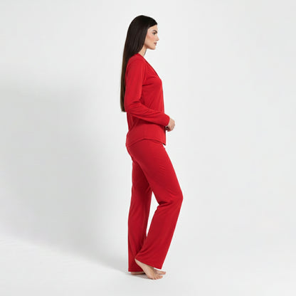 Pyjama femme rouge doux – Confort seconde peau | StayCosy