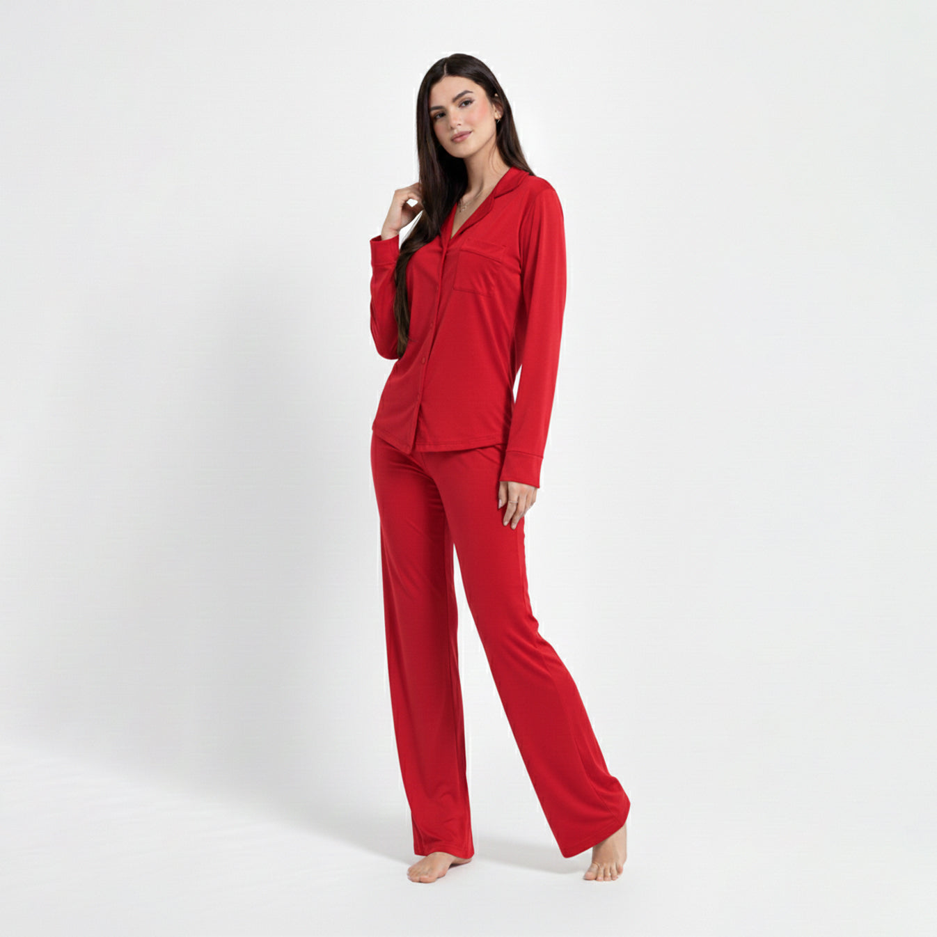 Pyjama femme rouge doux – Confort seconde peau | StayCosy