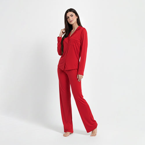 Pyjama femme rouge doux – Confort seconde peau | StayCosy